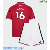 Camisa de time de futebol Manchester United Amad Diallo #16 Replicas 1º Equipamento Infantil 2026-27 Manga Curta (+ Calças curtas)